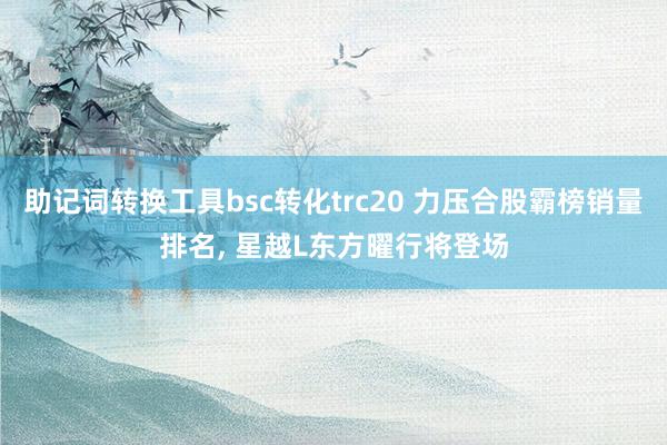 助记词转换工具bsc转化trc20 力压合股霸榜销量排名, 星越L东方曜行将登场